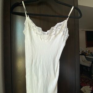 White Lace Trim Camisole